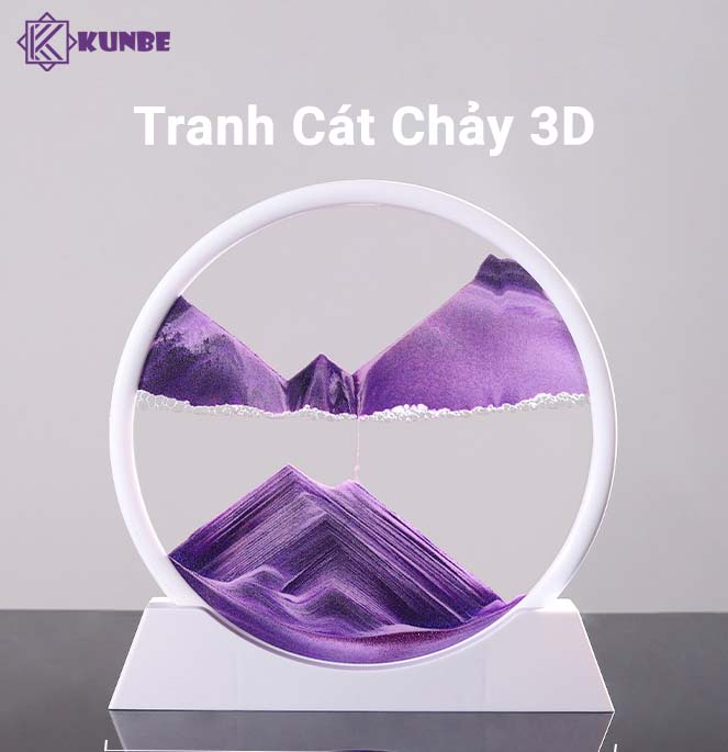 Tranh Cát Chảy Chuyển Động 3D KUNBE Nhiều Mẫu Trang Trí Nhà Cửa Bàn Làm Việc, Giảm Stress