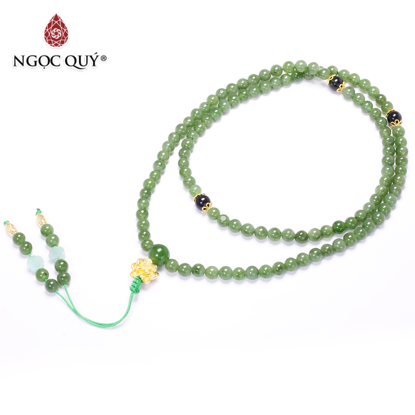 Chuỗi 108 hạt ngọc bích mệnh hỏa, thổ - Ngọc Quý Gemstones