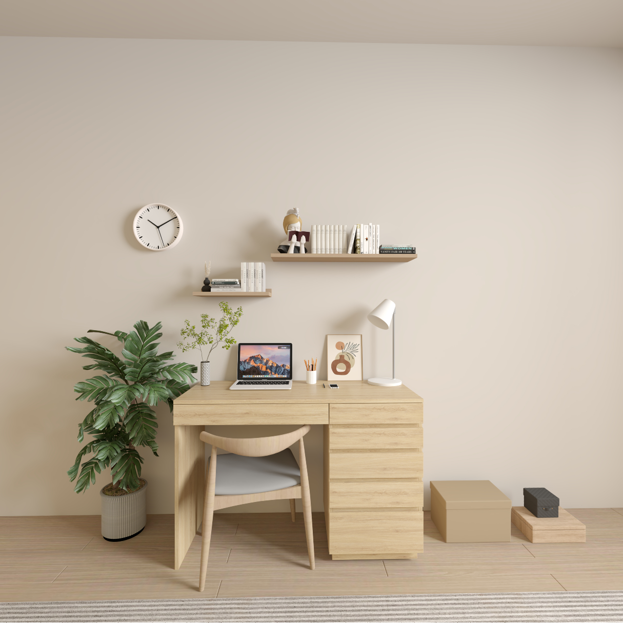 [Happy Home Furniture] MACRO, Bàn làm việc - 6 ngăn kéo,  110cm x 45cm x 73cm ( DxRxC), BAN_009
