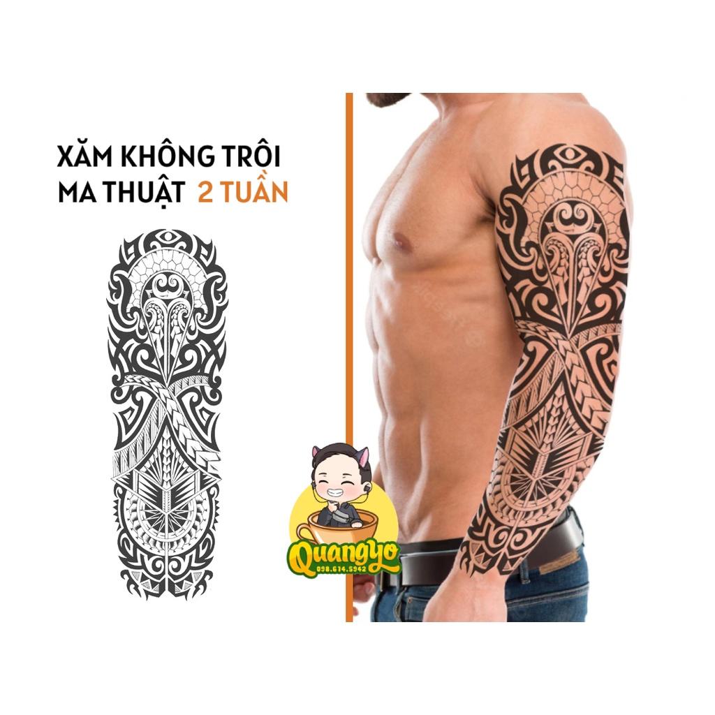 Hình xăm không trôi kín cánh tay hoạ tiết bộ lạc đối xứng, 15 ngày, ma thuật, Xăm giống Inkaholic