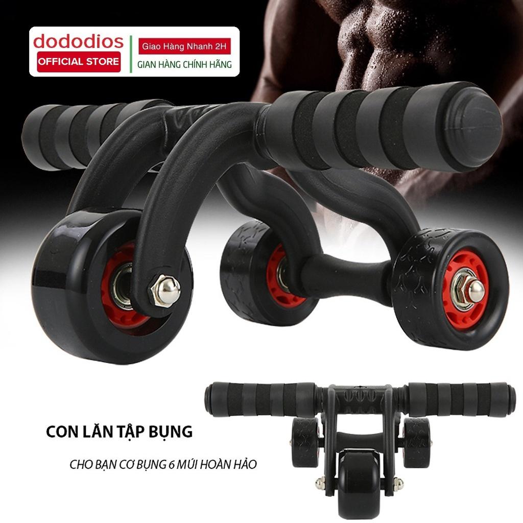 DODODIOS con lăn tập cơ bụng 6 múi có 4 bánh chắc khỏe tập gym thể dục tại nhà + tặng miếng thảm - Sản phẩm chính hãng