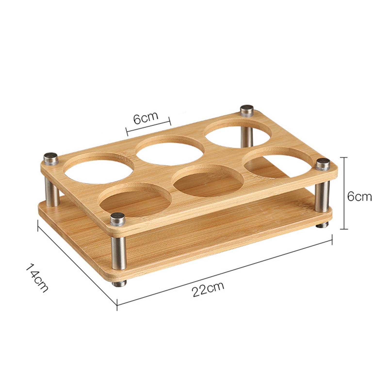Glasses Holder Wood Cup Rack Holder Serving Tray Durable for Bar Events