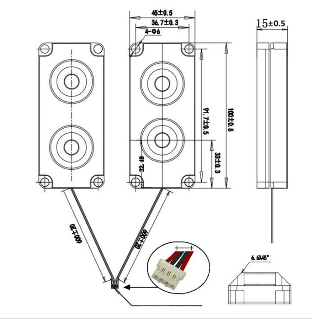 2xReplacement Loudspeaker Black Audio Horn Speaker 5W for TV LCD Monitor