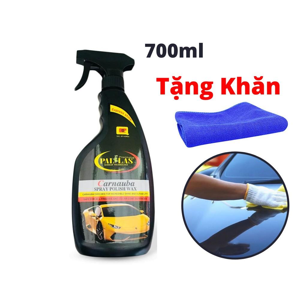 Dung Dịch Dưỡng Bóng Sơn Xe Pallas Polish Wax 700ml Tặng Khăn