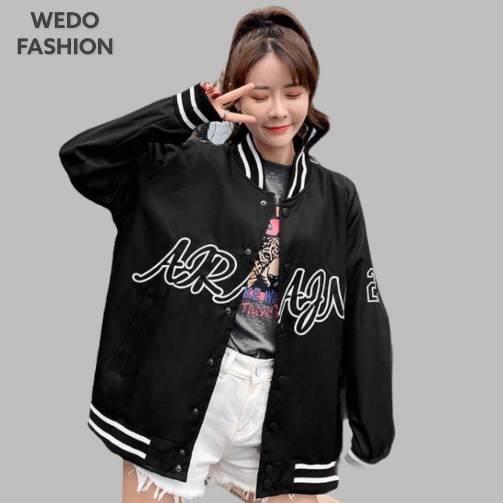 Áo Bomber nữ ARAFAN 23, vải dù hai lớp phối nút bấm, phong cách streetwear cá tính