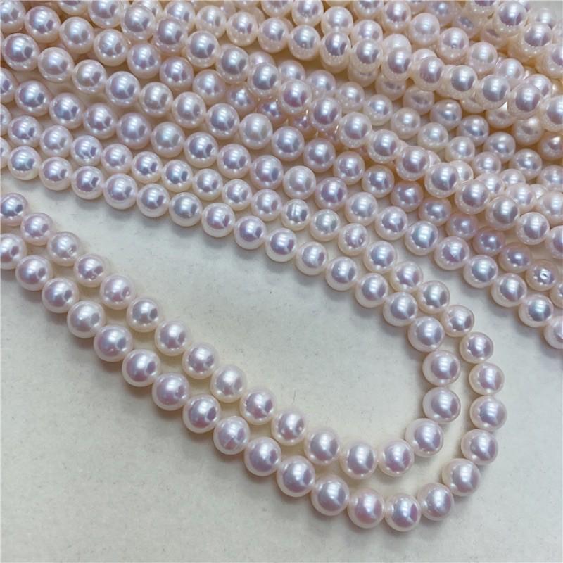 Dây Nguyên Liệu 7 - 8 mm Độ Sáng 5A Màu Trắng - Trường Thịnh Ngọc Trai