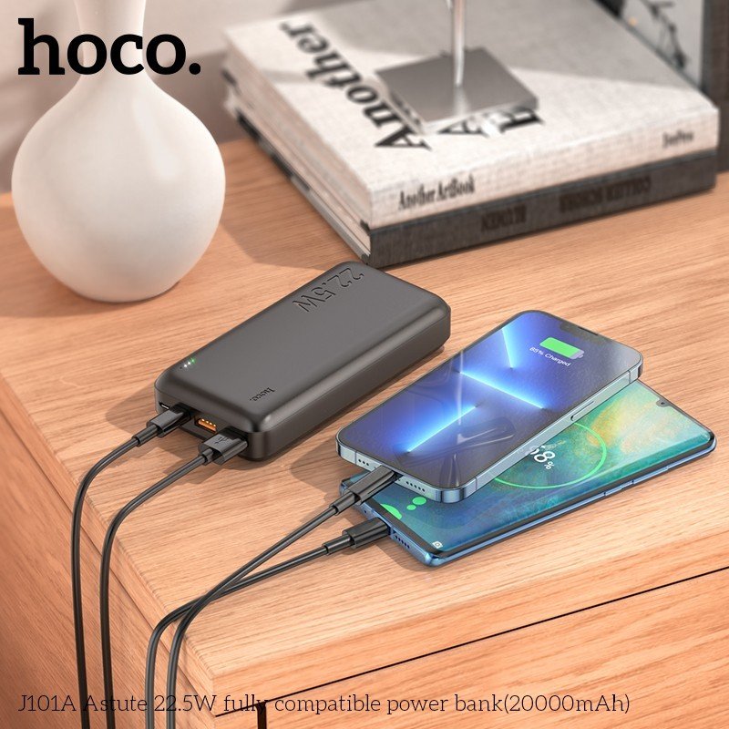 Pin Sạc Dự Phòng Hoco Sạc Nhanh J101A PD20W QC3.0 20000Mah 22.5W Hàng Nhập Khẩu