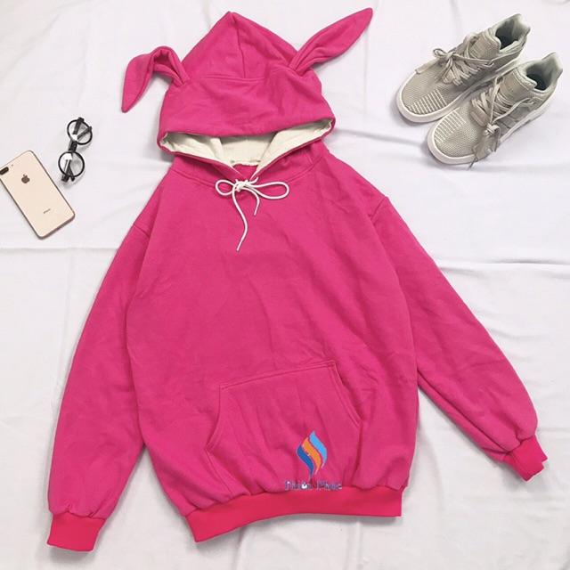 Áo hoodie tai thỏ nam nữ