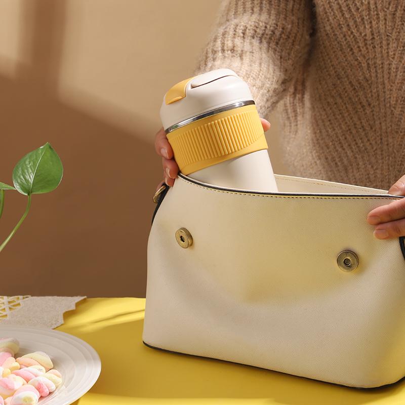 500Ml Di Động Chân Không Giữ Nhiệt Nước Cho Phụ Nữ Trẻ Em Thẳng Uống Cốc Hút Chân Không Thép Không Gỉ Cà Phê