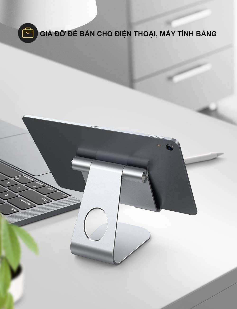 Giá Đỡ Để Bàn Cho iPad, Máy Tính Bảng, Điện Thoại Chất Liệu Hợp Kim Nhôm Cao Cấp Model T004- Hàng Chính Hãng Tamayoko