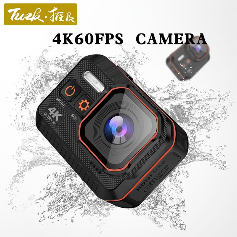 Camera Hành Động Chống Rung WiFi TUZK 4K 60FPS Màn Hình Kép Camera Thể Thao Chống Nước Góc Rộng 170° Có Điều Khiển Từ Xa