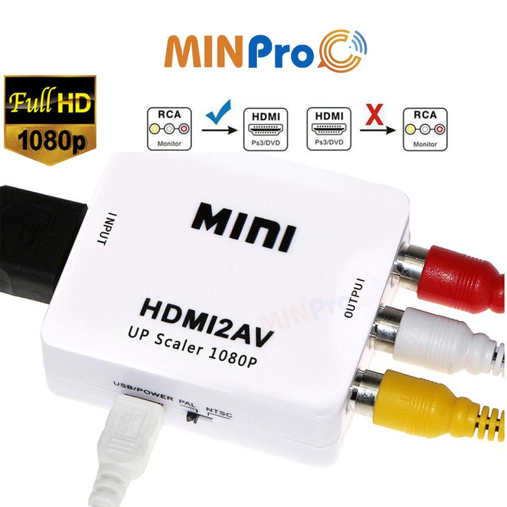 Bộ chuyển đổi AV ra HDMI, bộ Adapter chuyển đổi AV sang HDMI chuẩn Full HD 1080P - MINPRO