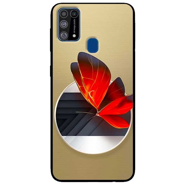 Ốp lưng dành cho Samsung Galaxy M31 mẫu Vòng Tròn Bướm Đỏ