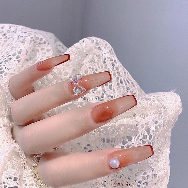 Charm nơ nail nhiều mẫu, charm nail gắn móng túi 30-50 viên tuỳ mẫu- beeshi shop nail