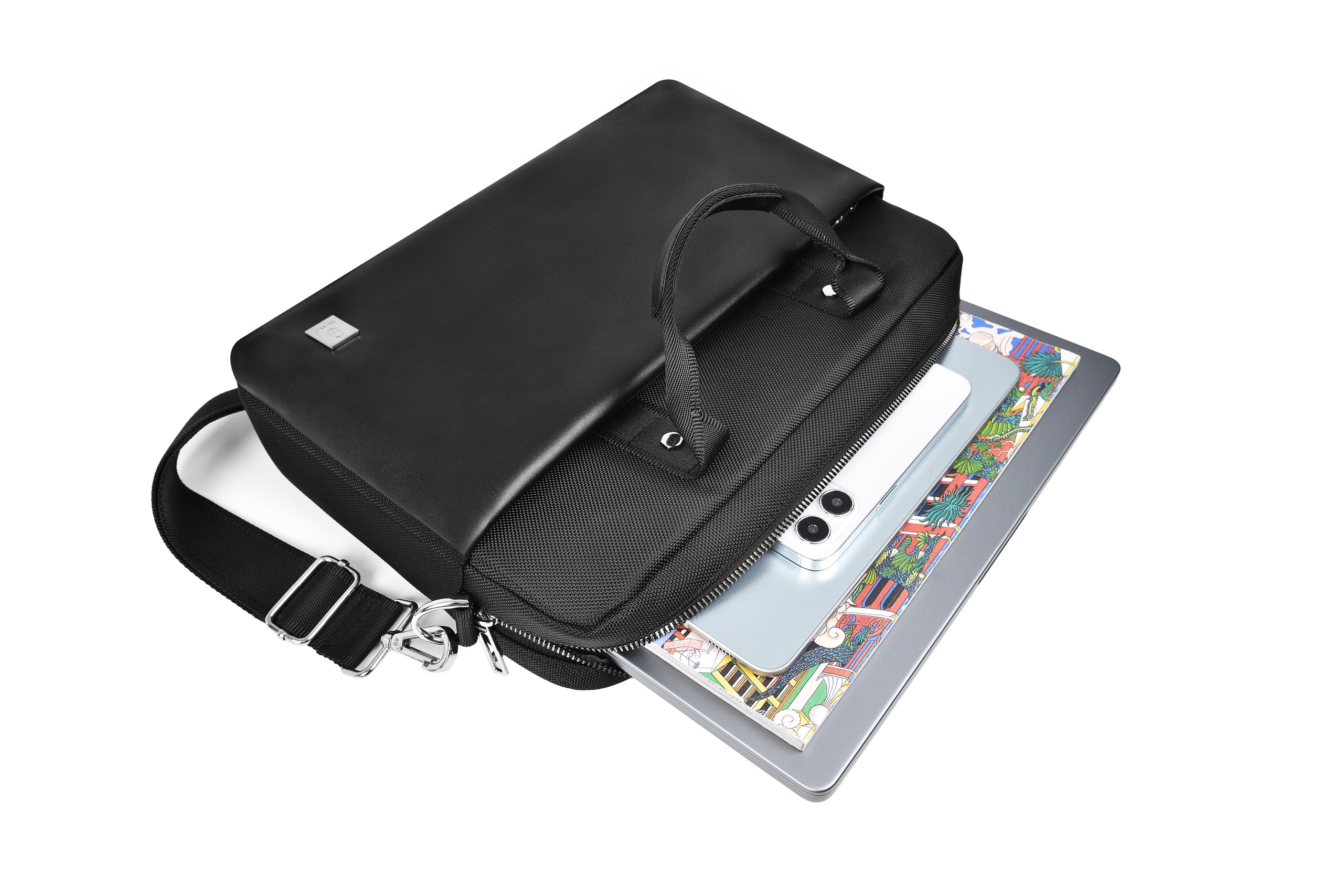 Túi Wiwu Hali Layer Bag dành cho máy tính bảng, laptop ngăn ngoài để phụ kiện làm bằng da PU, không thấm nước - Hàng chính hãng