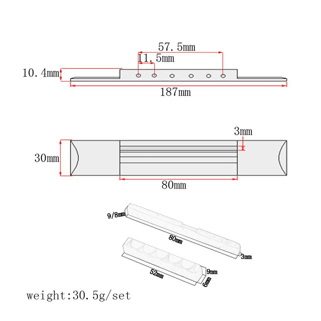 Classical Guitar Rosewood Slotted Nut Saddle String Instrument Parts