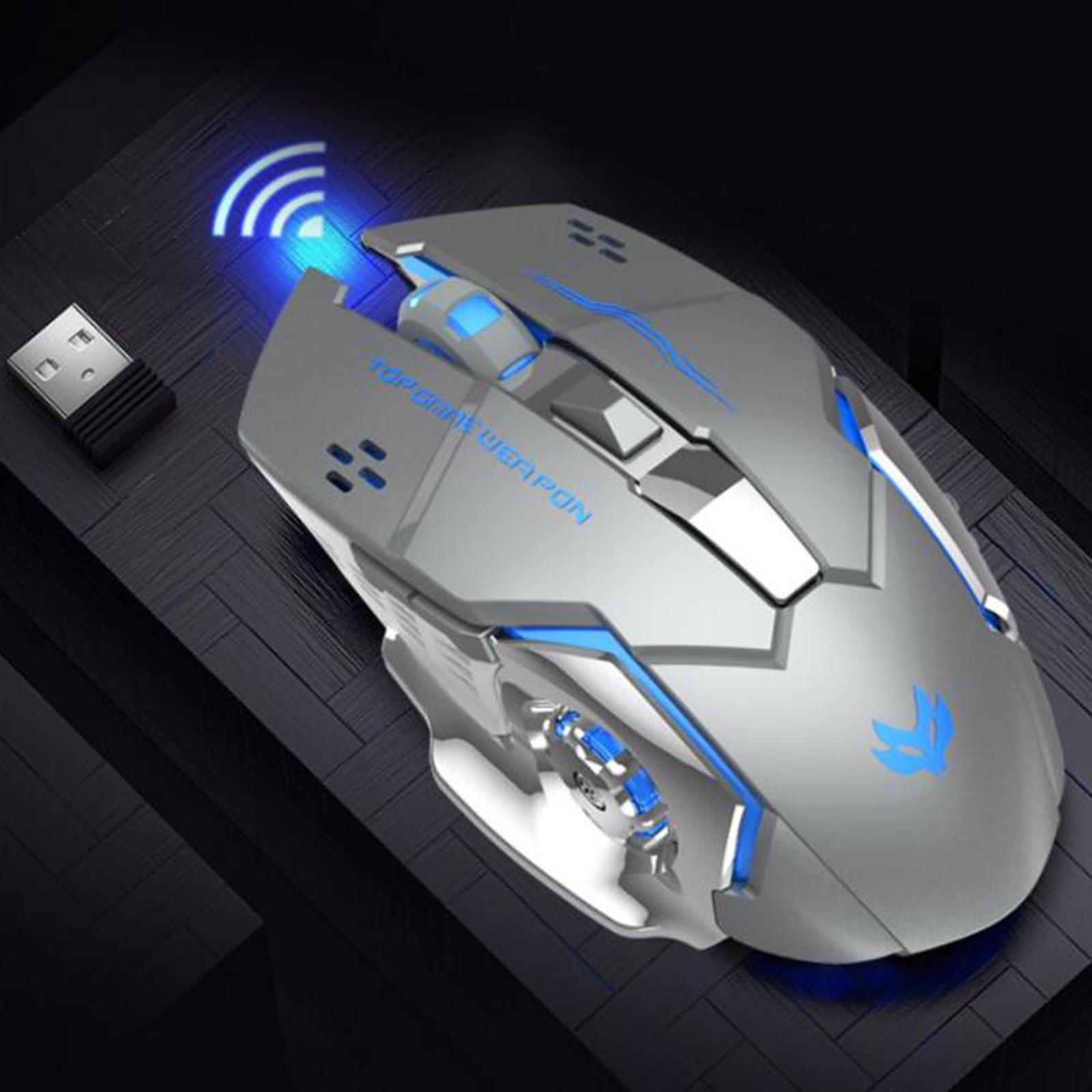 2.4G Wireless Mouse + USB Receiver Office Mouse 3 Adjustable DPI 6 Buttons
