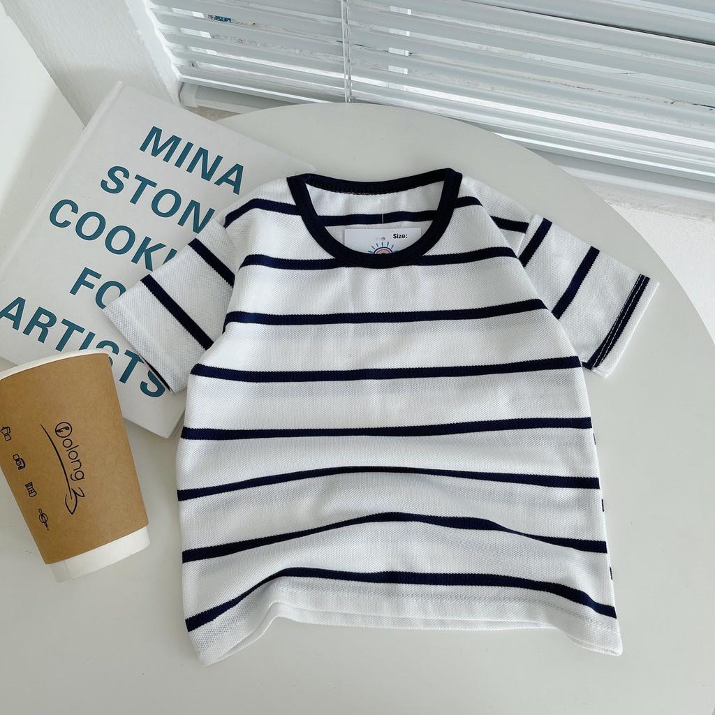Áo cộc tay trẻ em kẻ sọc chất cotton cực đẹp cho bé trai bé gái từ 8-18kg BINBON KIDS