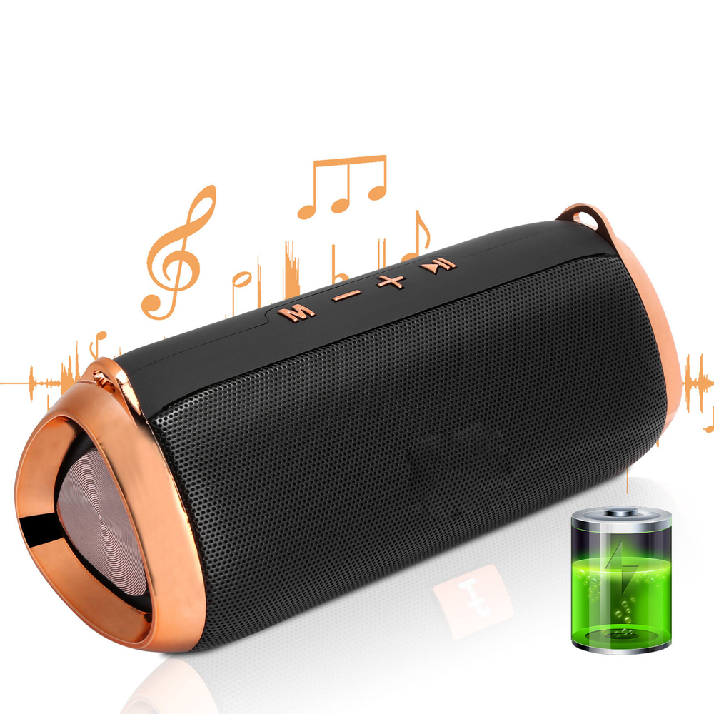 Loa Bluetooth không dây ngoài trời Loa siêu trầm di động nhỏ FM Radio USB - Hàng Chính Hãng PKCB