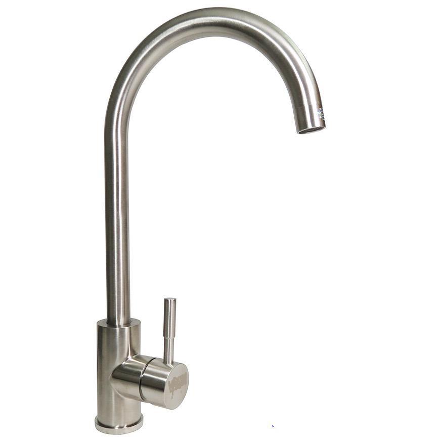 VÒI RỬA CHÉN NÓNG LẠNH KIỂU TRÒN ỐNG PHI 24 INOX SUS 304 VRC01