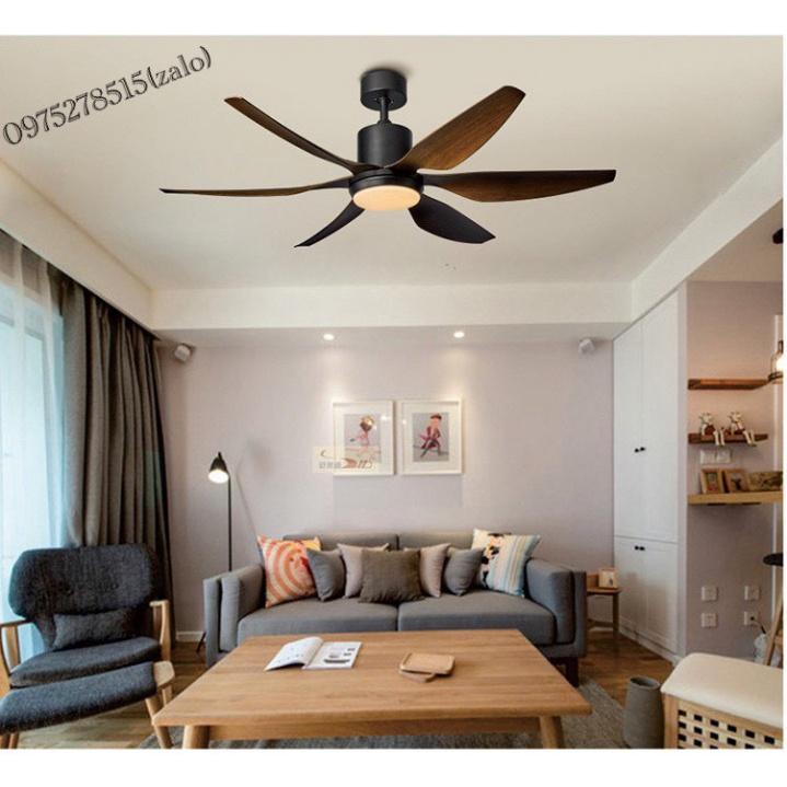Quạt Trần 6 Cánh Trắng ABS nguyên nhân 5 tiêu chuẩn mức độ khuyến mãi Móc cao su đặc Treo Quạt Có Đèn LED, Có Điều khôn
