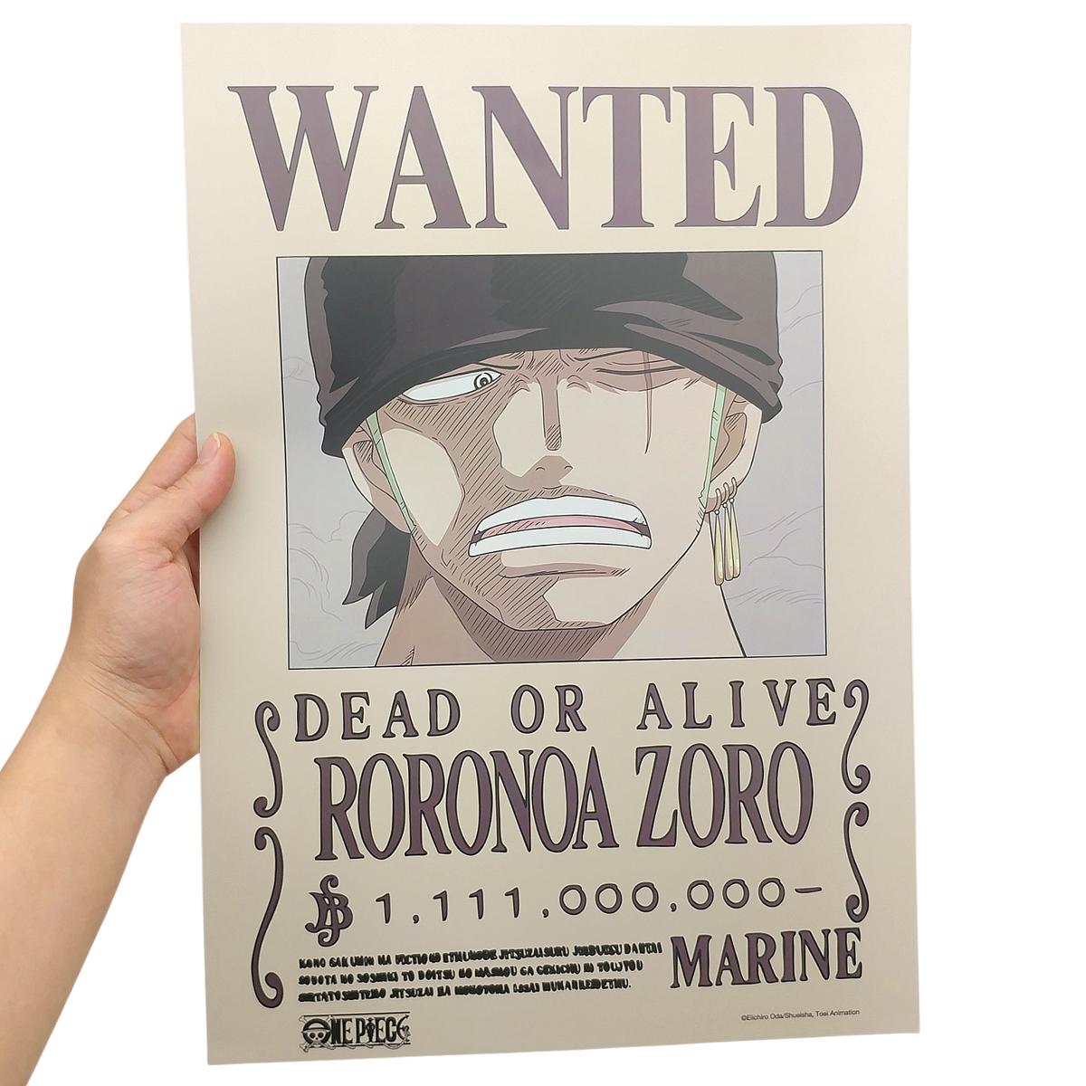 Poster One Piece V2 - Lệnh Truy Nã Zoro - TeenBox