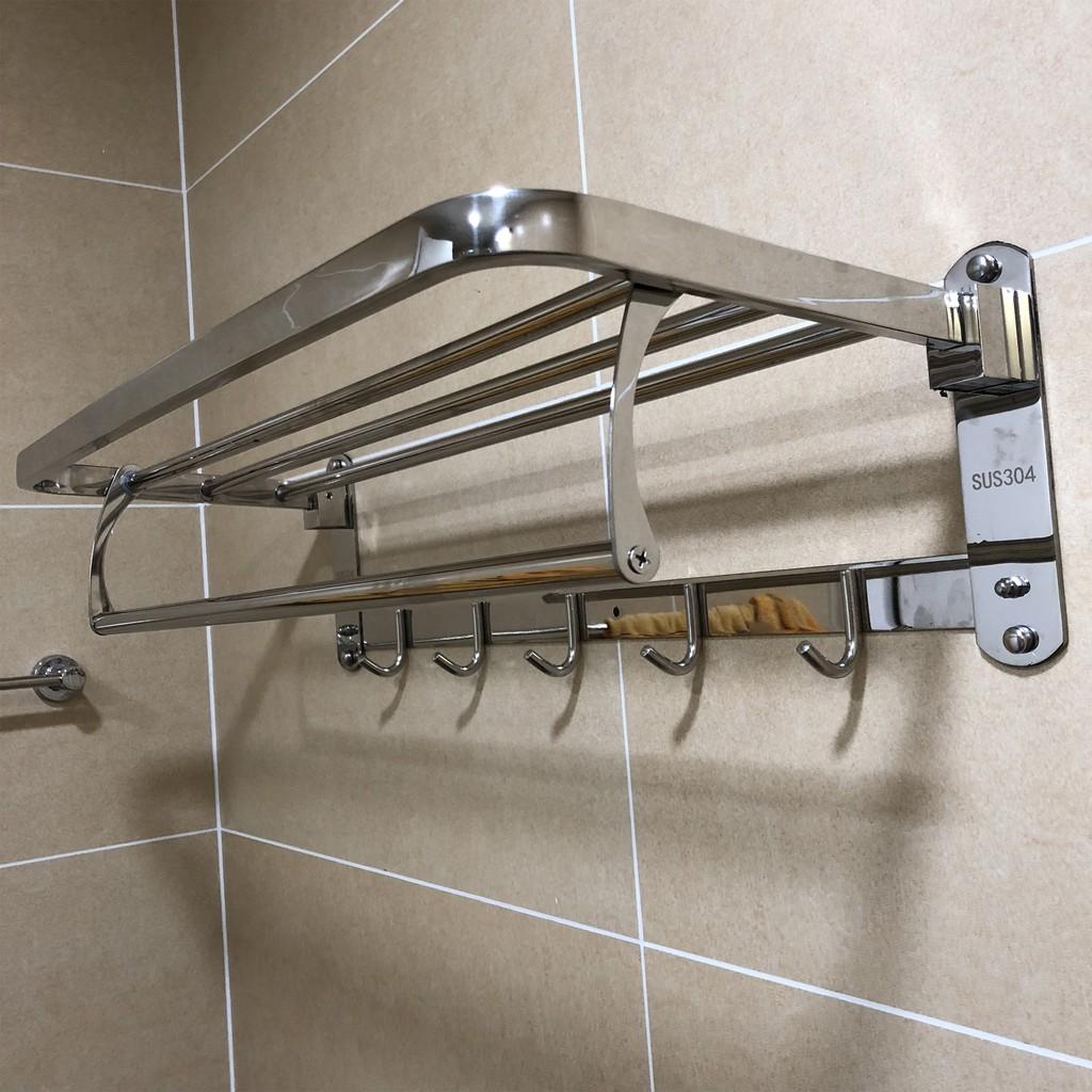 Combo 4 món phụ kiện nhà tắm cao cấp inox sus 304 tặng kèm keo dán 100g siêu chắc