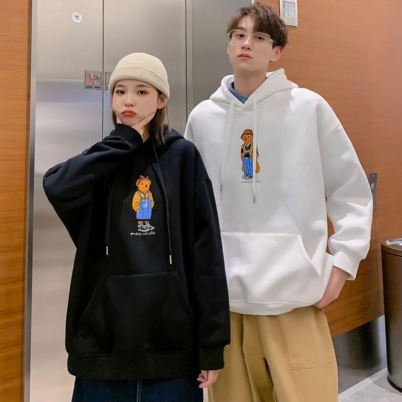 Áo hoodie nỉ ngoại ulzzang unisex nam nữ cặp đôi sweater local brand khoác zip choàng cardigan chống nắng  TEDDY SamMy96 Shop