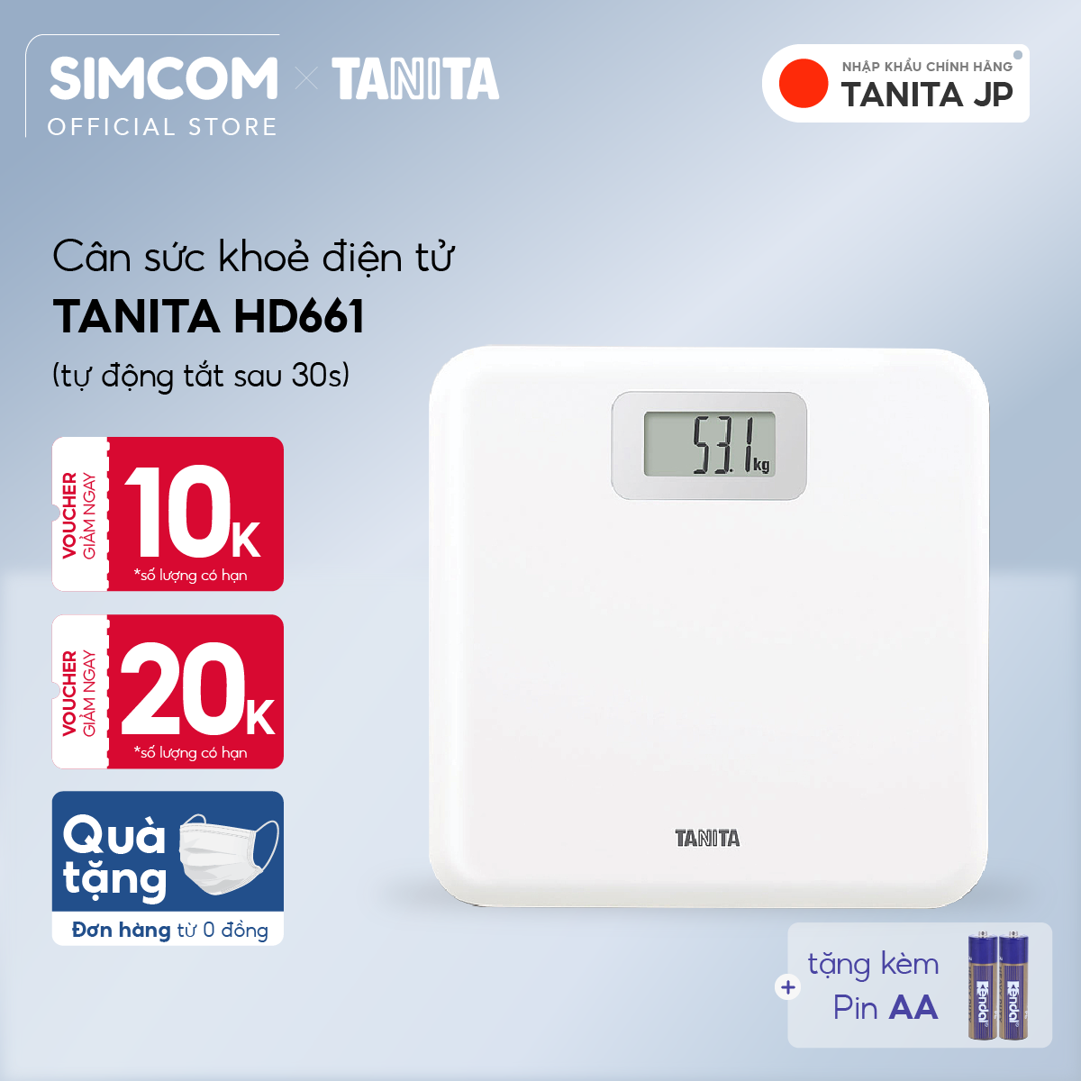 Cân Sức Khỏe Điện Tử Tanita Hd - 661