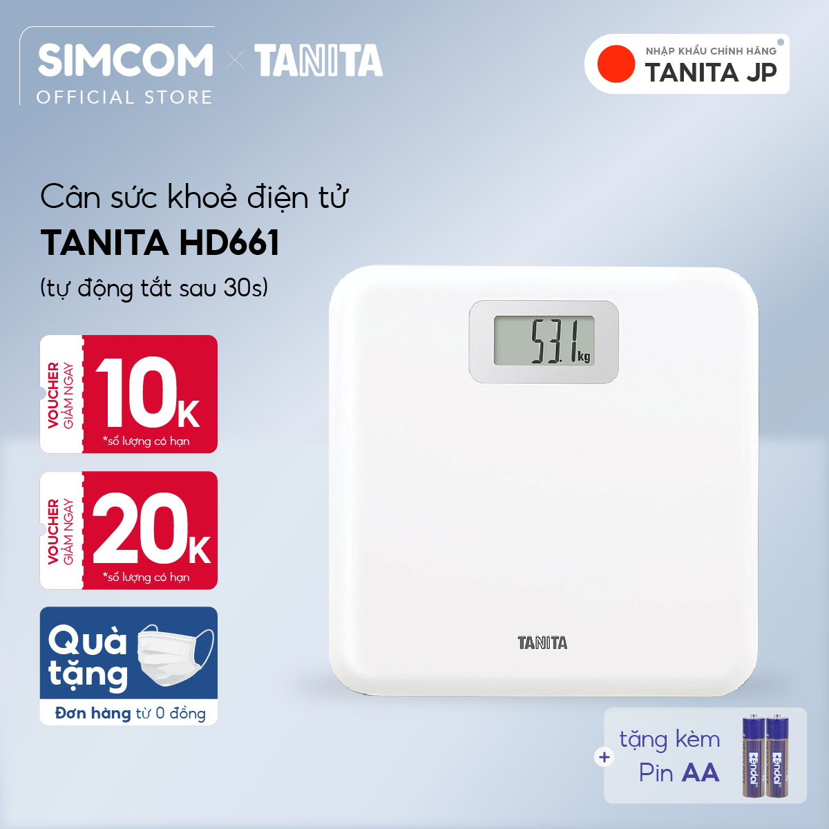 Cân sức khỏe điện tử Tanita HD-661