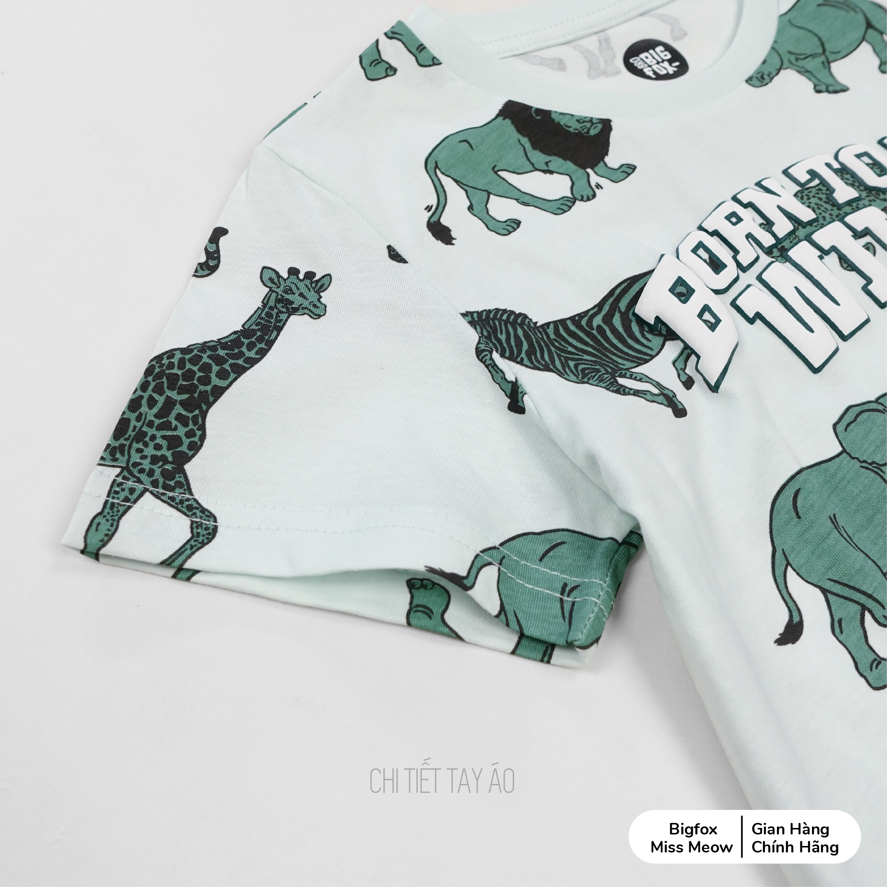 Bộ cho bé trai Bigfox Miss Meow cộc tay mùa hè, chất cotton size đại 3,7,9,11 tuổi 30kg 40kg