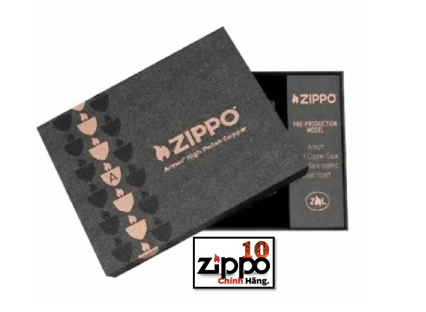 Bật lửa Zippo 46171 – Zippo Armor Solid Copper Case - Chính hãng 100%