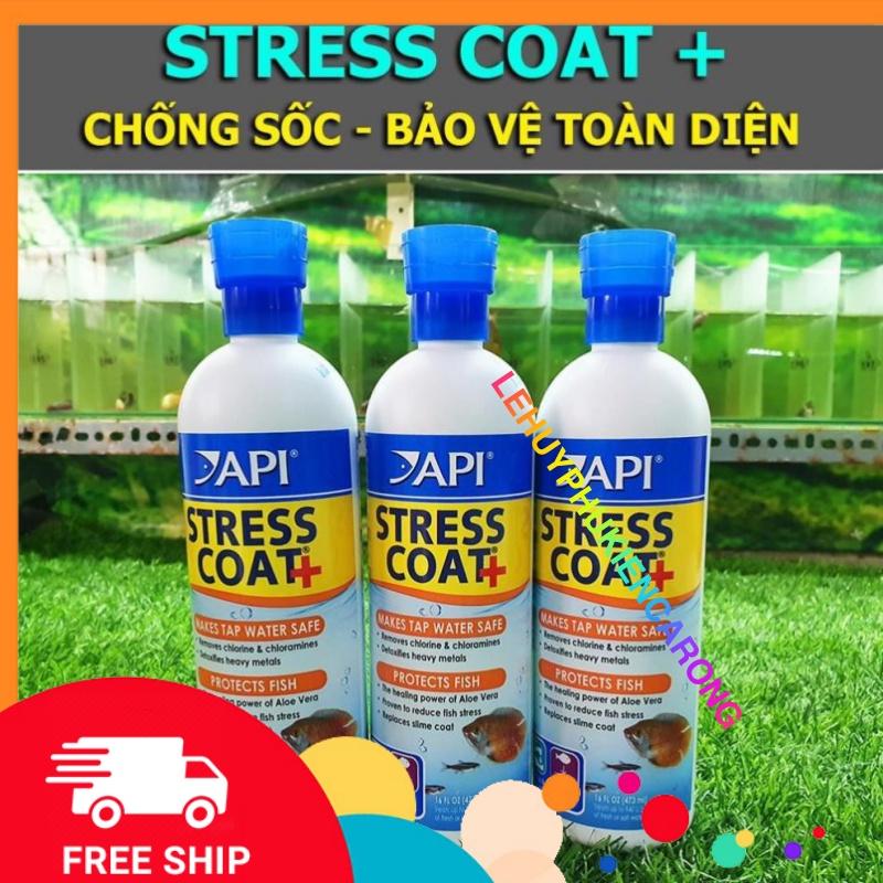 STRESS COAT Dung Dịch Khử Độc Nước, Giảm Stress Cho Cá Chai 118ml, 237ml, 473ml Chính Hãng API MỸ