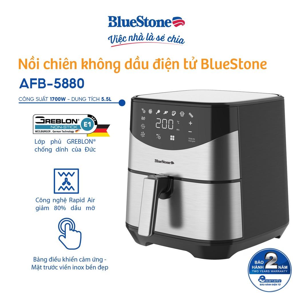 Nồi chiên không dầu điện tử 5.5L BlueStone AFB-5880 - Hàng chính hãng