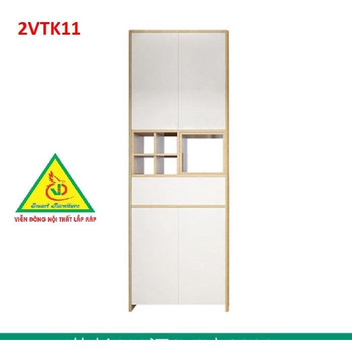 Tủ kệ trang trí kiêm vách ngăn phòng khách , nhà bếp 2VTK11- Nội thất lắp ráp Viendong Adv