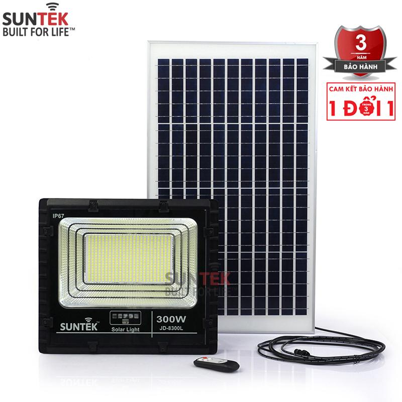 Đèn Pha Năng Lượng Mặt Trời SUNTEK LED Solar Light JD-8300 300W - Hàng Chính Hãng - Bảo hành 3 năm 1 đổi 1