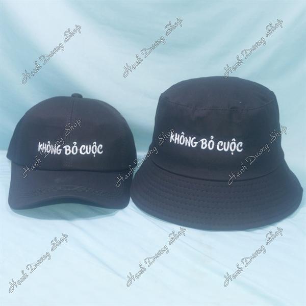 Set Nón Cặp Bucket &amp; Cap Không Bỏ Cuộc (KBC01);(KKB01) - Combo Không Bỏ Cuộc