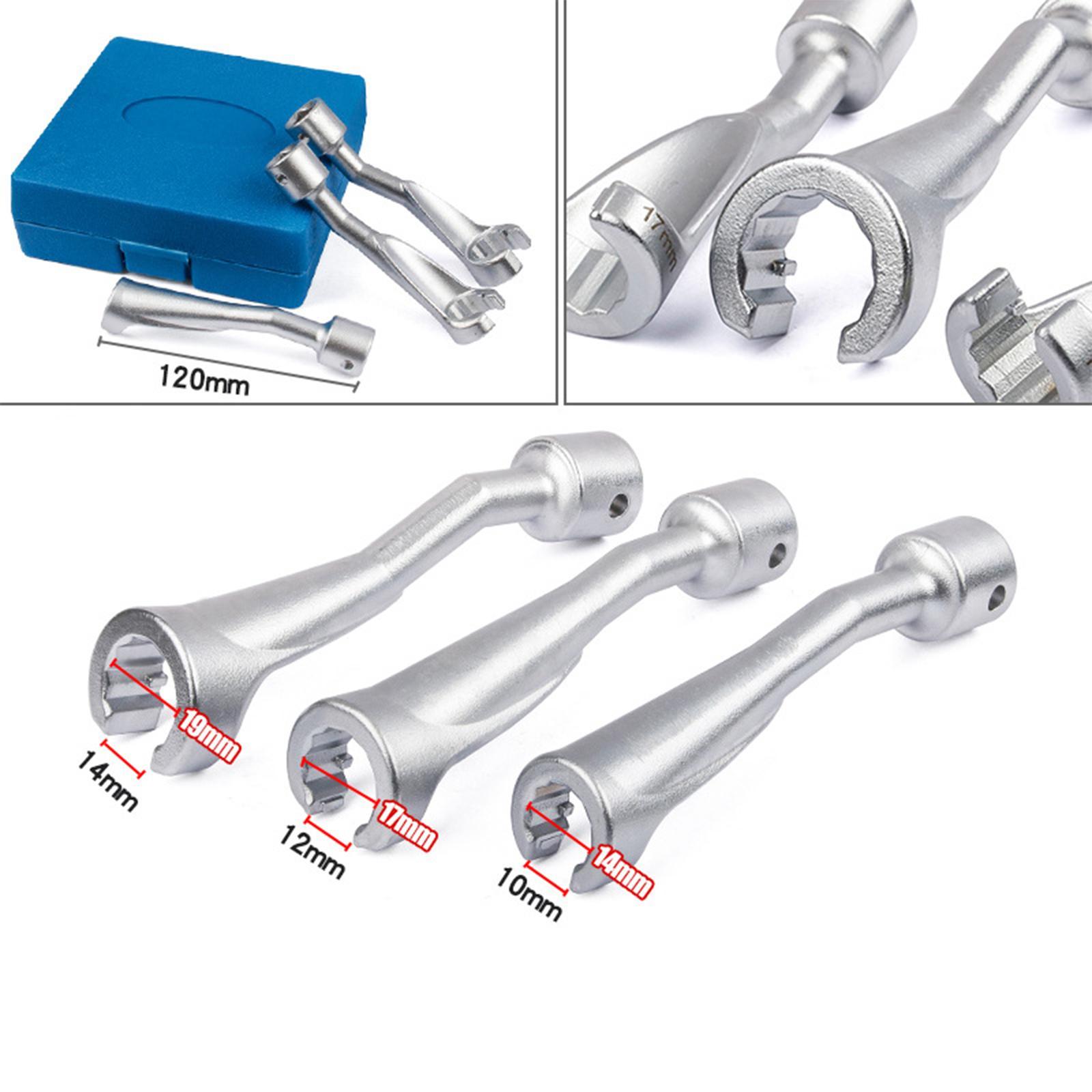 3 Pieces Fuel  Socket Wrench Set Portable for Automotive