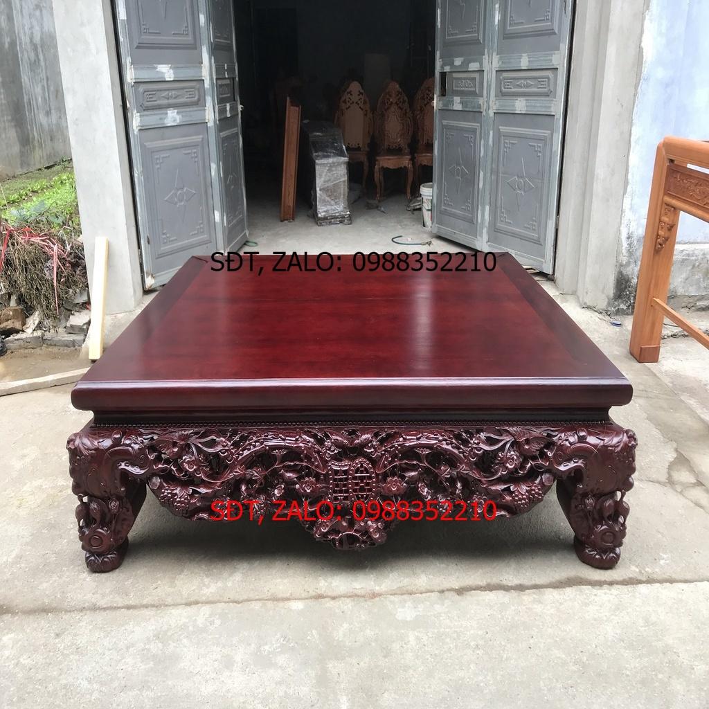 Sập Nằm Thập Điểu Quần Mai Cỡ Đại Gỗ Gụ Nam Phi