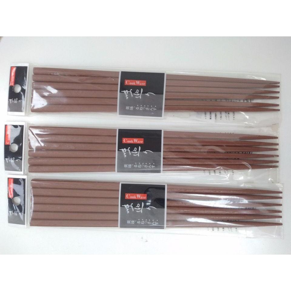 Đũa gỗ Nhật Bản có khía chống trơn trượt chống nấm mốc