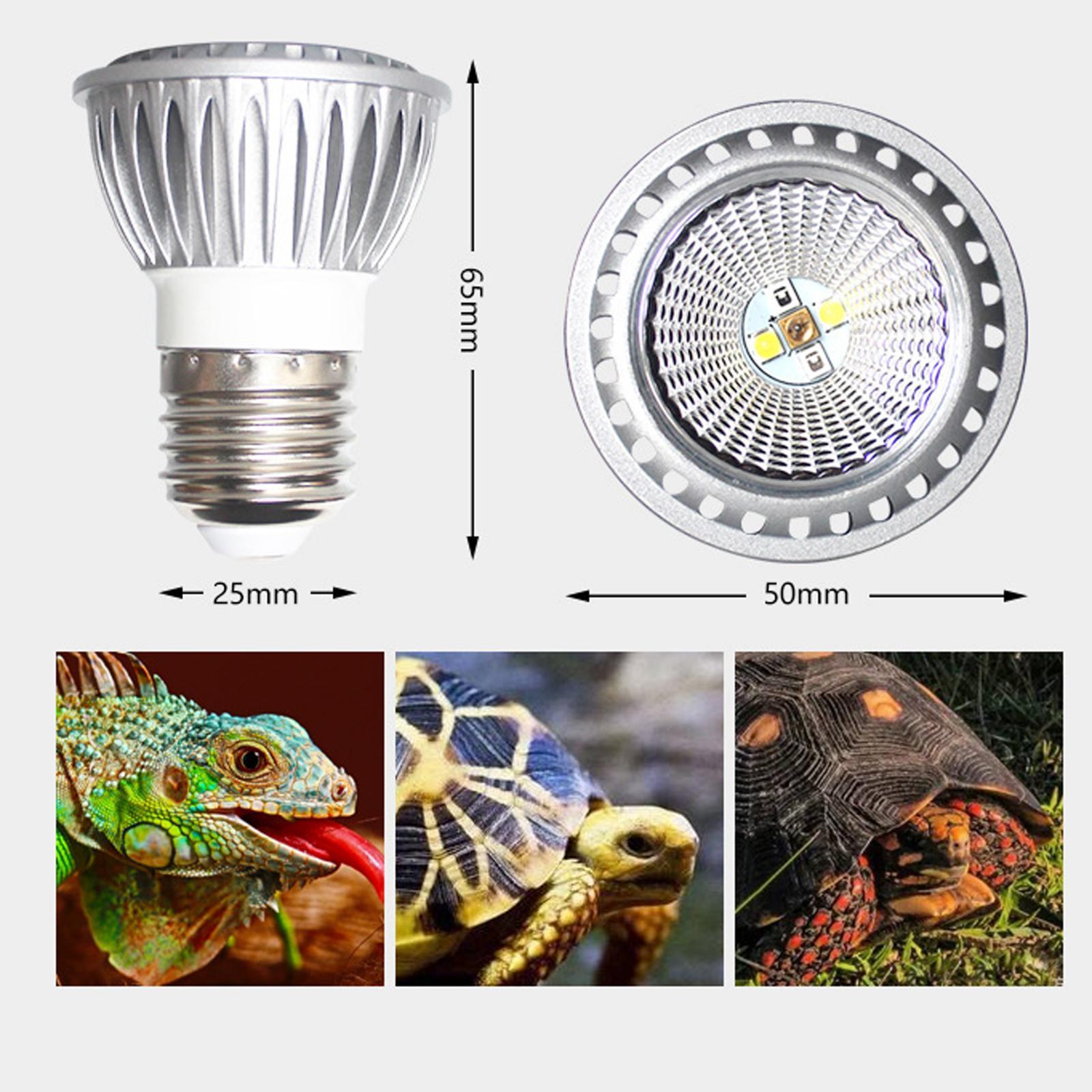 2x Ceramic Reptile Heat Lamp Bulb Heating Basking Light UVA UVB for Lizard