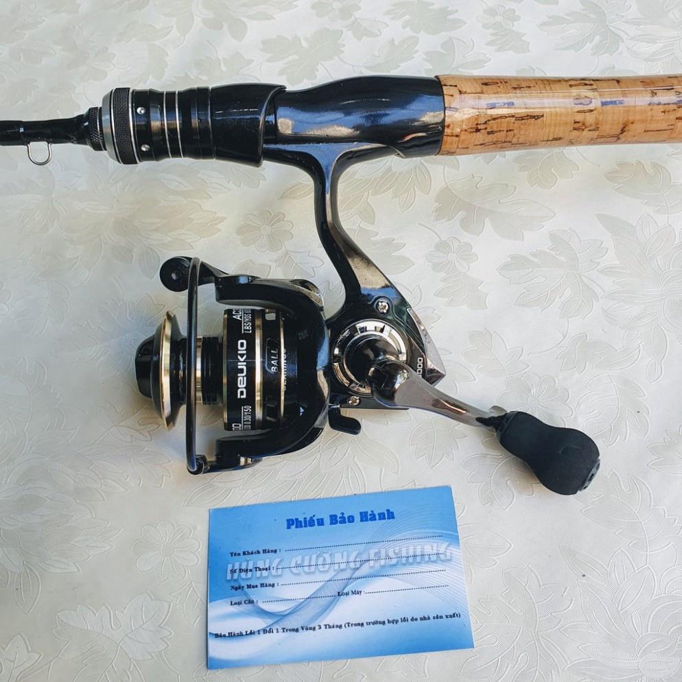 Bộ Cần Câu Lure UL 2 Ngọn Cán Gỗ_ bộ combo đứngTặng Kèm Siêu Phụ Kiện Đọt Đặc Chuyên Câu Suối, Cháp,Mương 1m