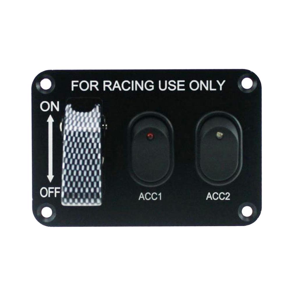 Red+White LED Toggle 2Pin & 3Pin DC 12V 20A Switch Button Panel For Car Boat