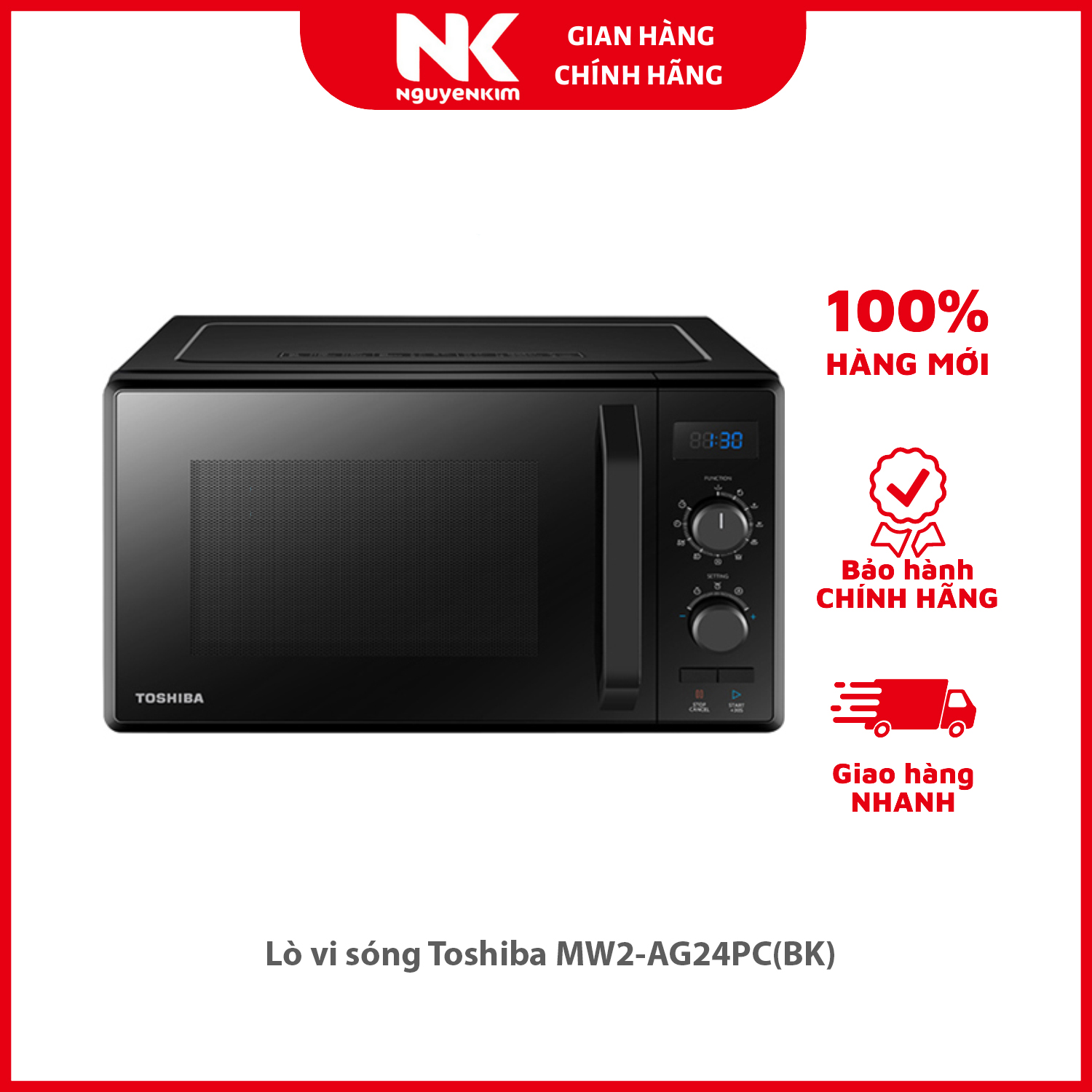 Lò vi sóng Toshiba MW2-AG24PC(BK) - Hàng chính hãng