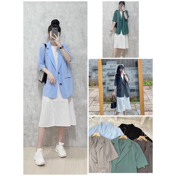 Blazer Tay Lỡ 5 Màu Như Hình(Xả Kho Kèm Ảnh Thật 100%)