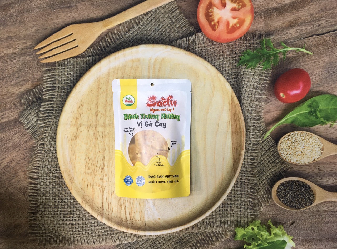 Bánh Tráng Nướng Trộn Chà Bông Gà Sachi 45gram