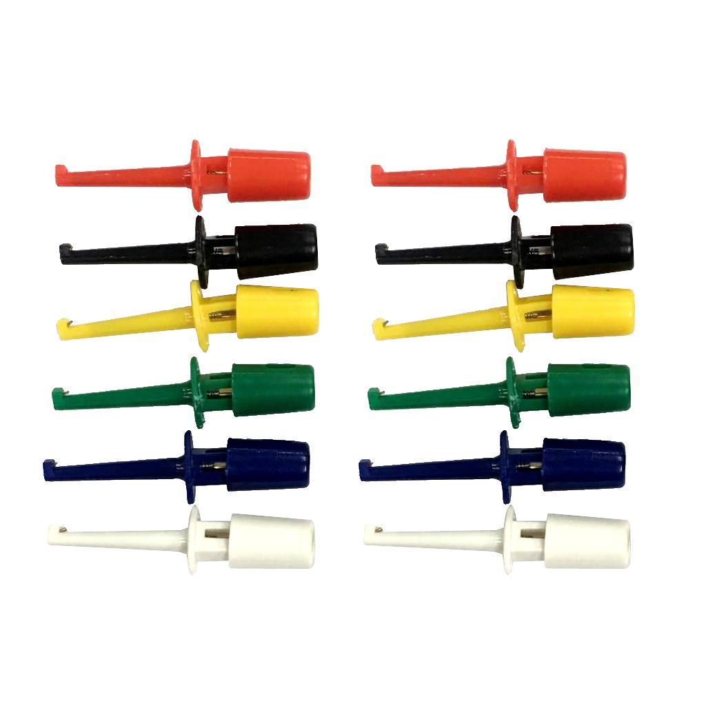 12P 6 màu Thử Móc Kẹp SMD SMART TECH Grabbers Thử Nghiệm Tàu Thăm Dò cho Ống Người Thử Nghiệm