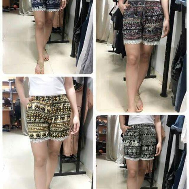 Combo 03 quần SHORT lanh thổ cẩm