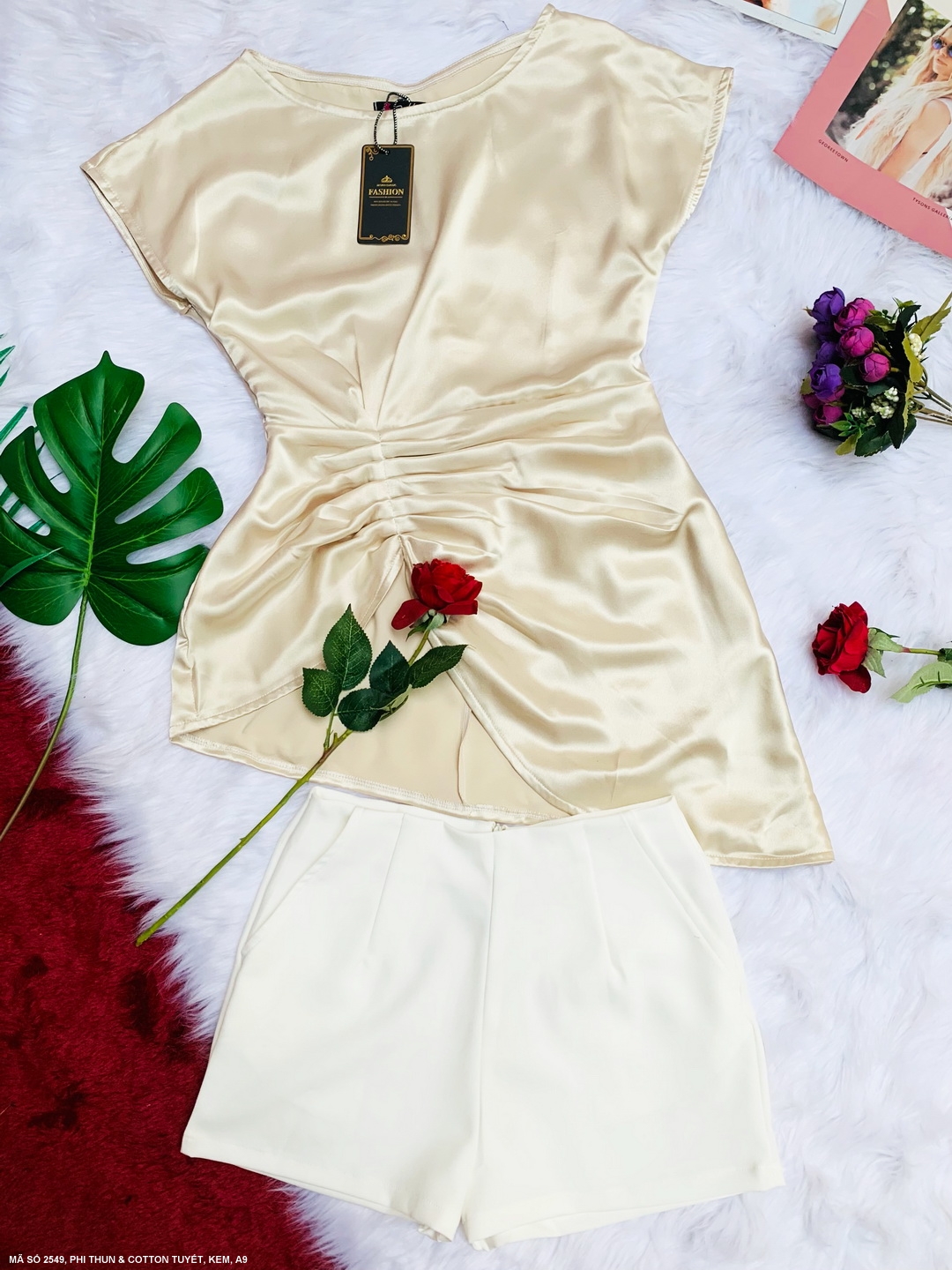 BỘ NGẮN TAY CÁNH TIÊN DÚN EO XINH XẮN
