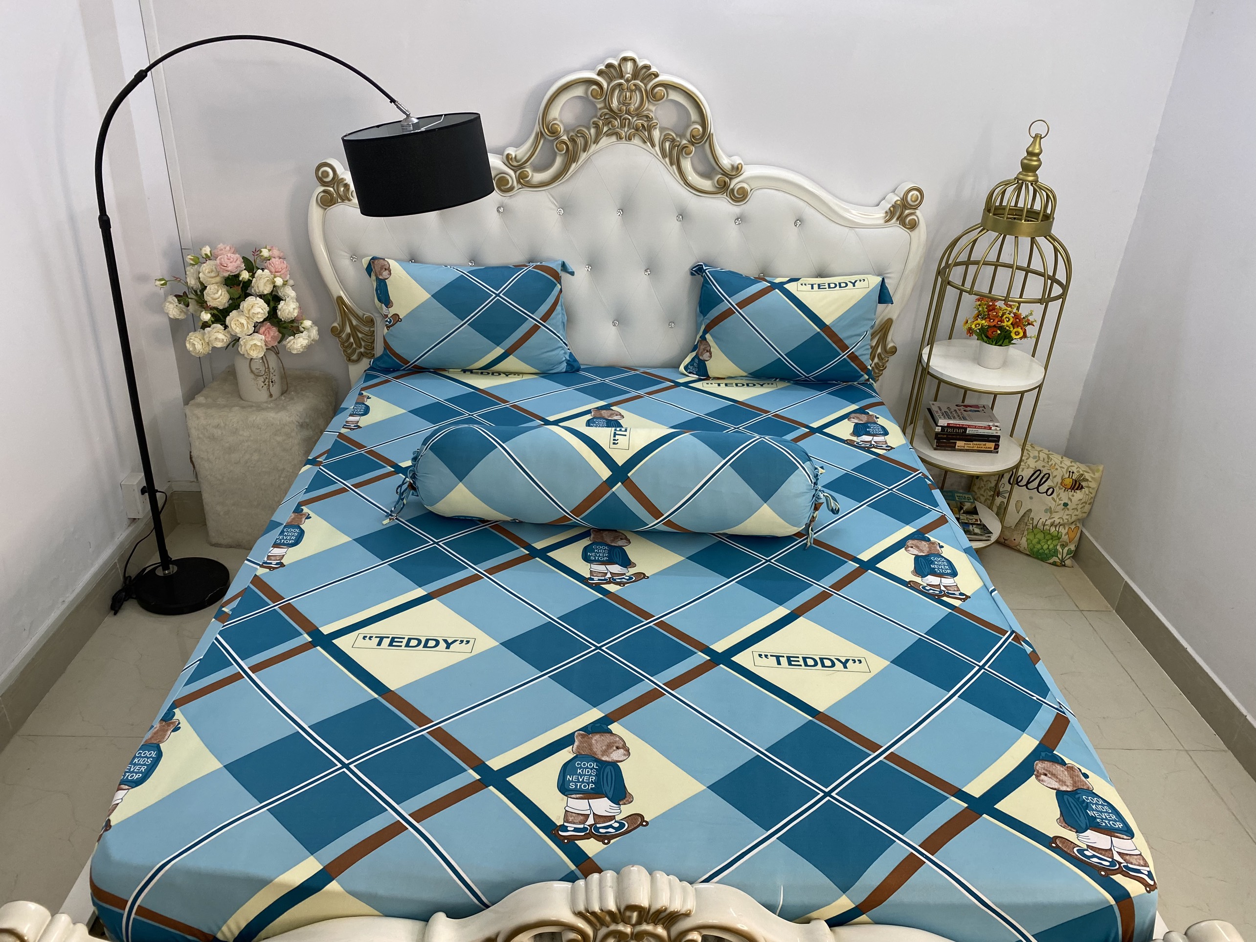 Bộ drap gối thun Hàn Quốc mát lạnh